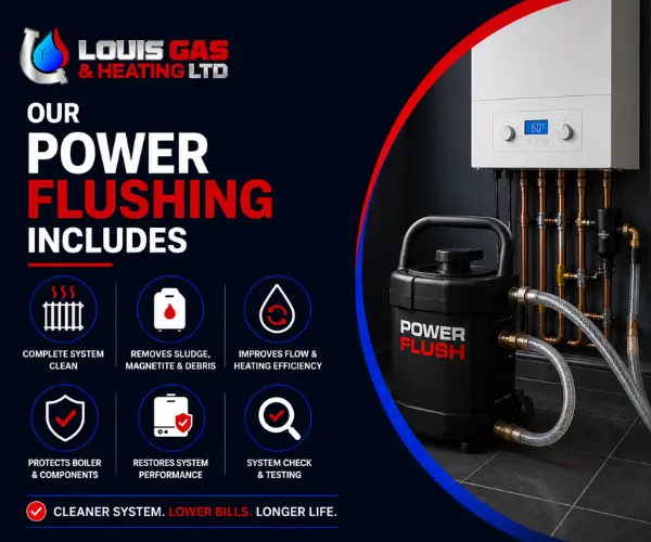 Power Flushing Includes